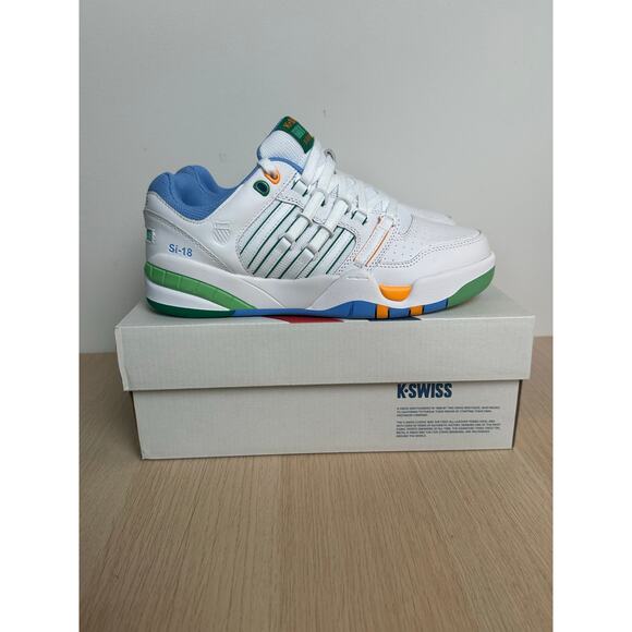 K-SWISS Si-18 International White Sneaker Size 9W - NEW - Picture 1 of 8